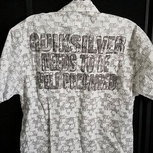 Mens L Quicksilver Shirt Short Sleeve